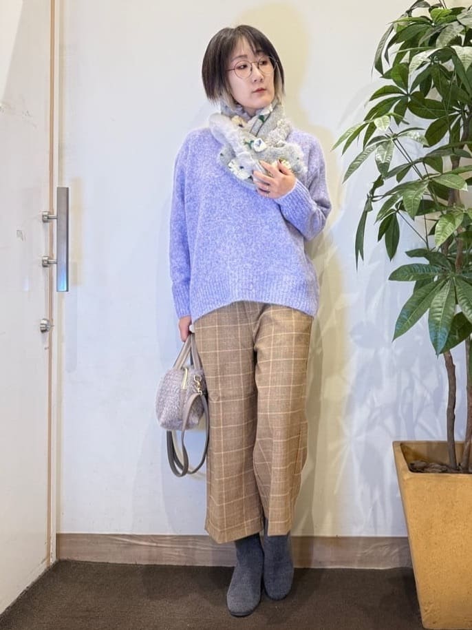 misakiさんの「SHOO･LA･RUE｜【洗濯機可/S-LL】きちんと見えする あったか裏起毛ガウチョパンツ」を使ったコーディネート