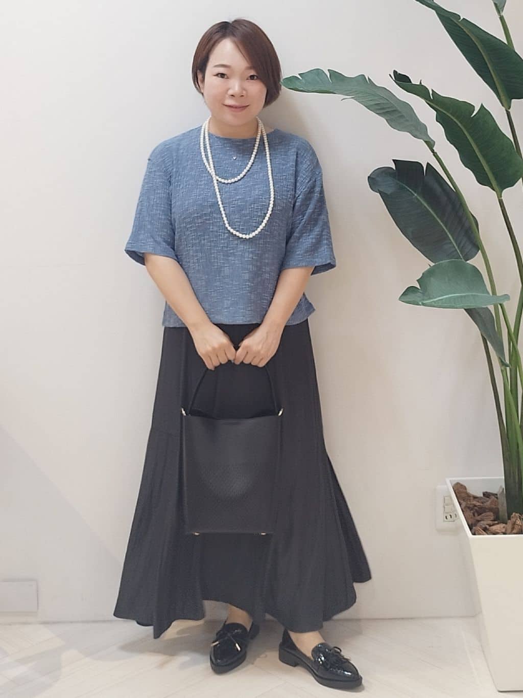 s u g iさんの「UNTITLED｜【五分袖/ジャージトップス】スラブカールマイヤープルオーバー」を使ったコーディネート