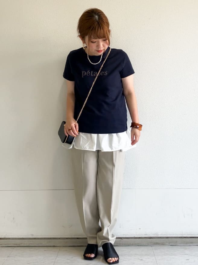 MIPPOさんの「index｜《S-LLサイズ》フロッキーロゴTシャツ【接触冷感／UVケア／洗濯機洗い可】」を使ったコーディネート