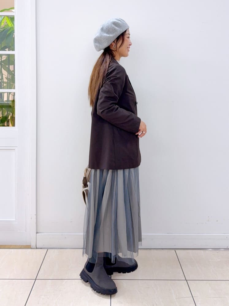 Osawaさんの「Dessin｜【洗える】ニットチュールドッキングワンピース」を使ったコーディネート