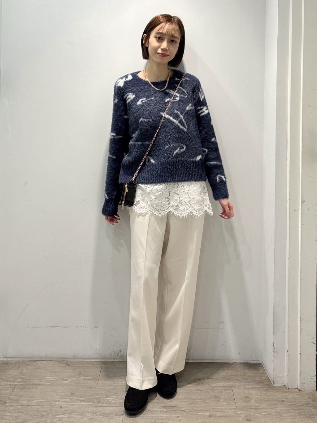ぶまりんさんの「OPAQUE.CLIP｜アート柄シャギーニット【洗濯機OK】」を使ったコーディネート