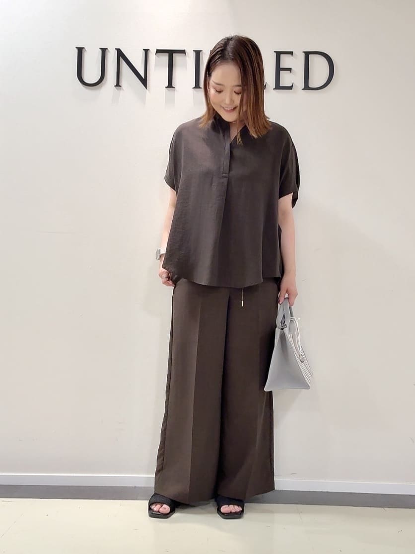 YUIさんの「UNTITLED｜【手洗い可】マルチストライプニットバッグ」を使ったコーディネート