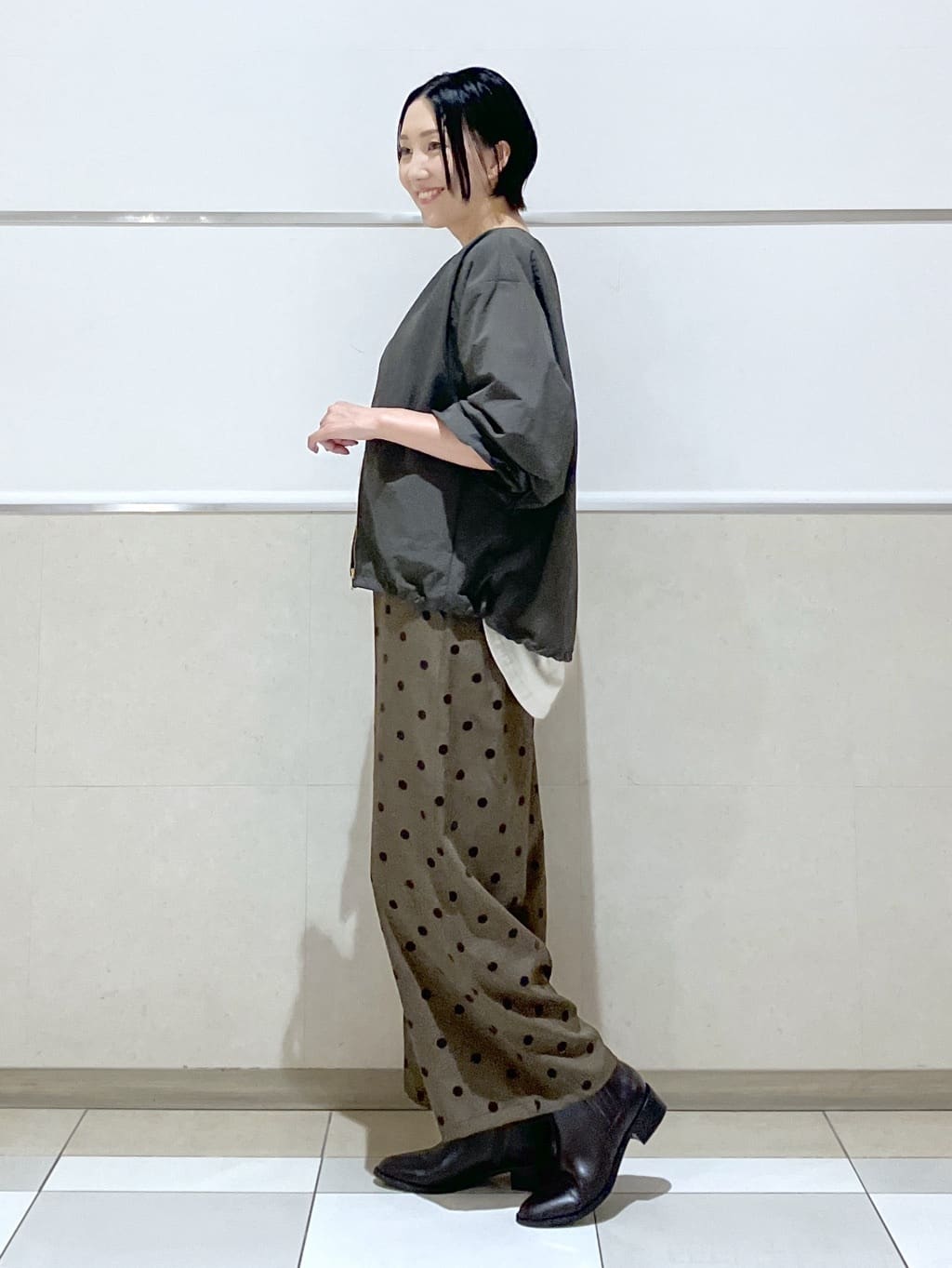eriko さんの「Dessin｜【洗える】箔プリントロングTシャツ」を使ったコーディネート