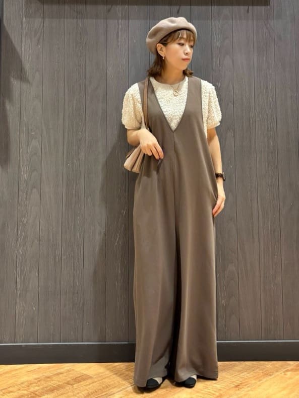 meiさんの「SHOO･LA･RUE｜【S-LL】大人も着やすい愛らしさ リボンヤーン半袖トップス」を使ったコーディネート