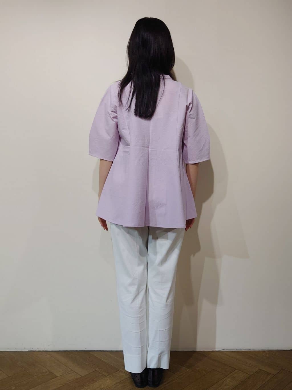 Uさんの「OPAQUE.CLIP｜◆ハイストレッチイージースティックパンツ【洗濯機洗い可】」を使ったコーディネート