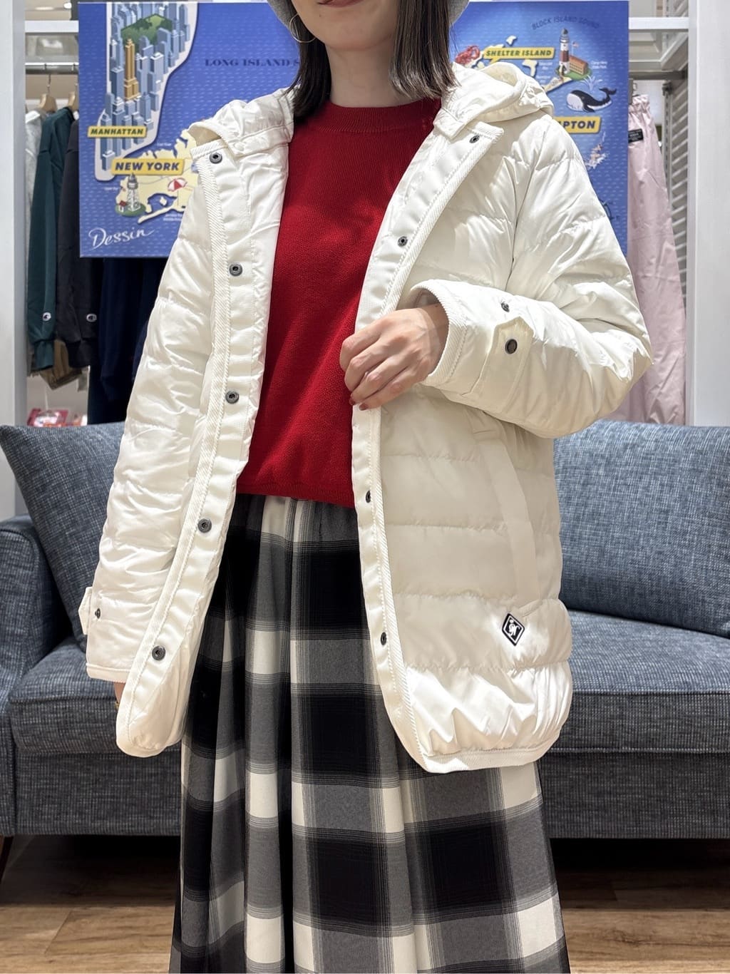 risaさんの「Dessin｜【撥水・2WAY】ミュラーダウンコートミドル丈」を使ったコーディネート