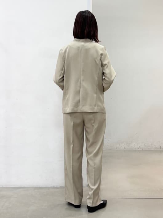 fujiさんの「THE SHOP TK｜◆【セットアップ可】ノーカラージャケット」を使ったコーディネート