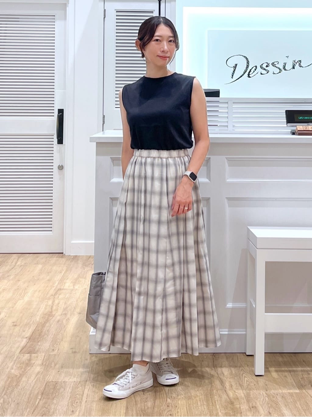 canaさんの「Dessin｜【洗える】ノースリーブカットソー」を使ったコーディネート