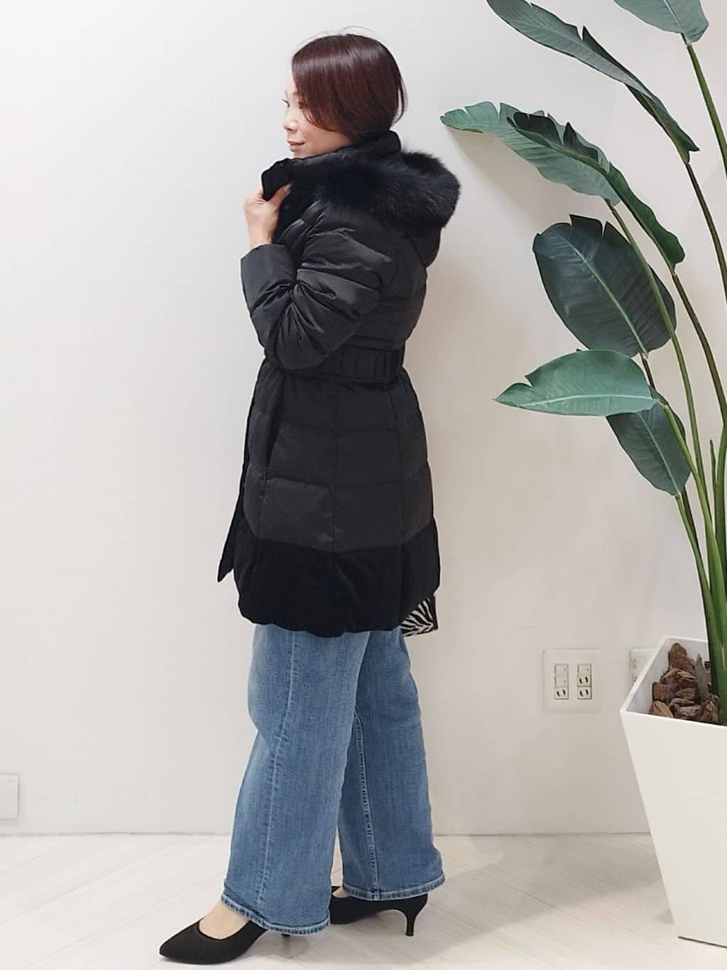 s u g iさんの「UNTITLED｜【ミディ丈】ベルト付ダウンコート」を使ったコーディネート