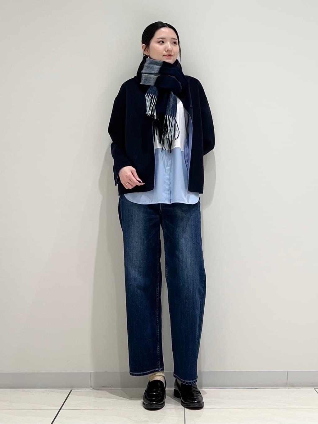 T.Kさんの「INDIVI｜【コットン】シャツ切り替えカットソー」を使ったコーディネート