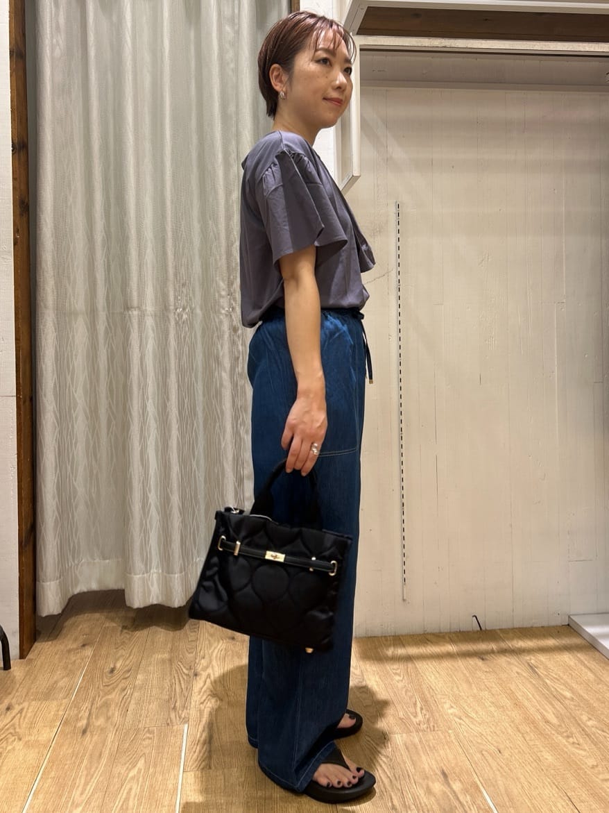 ga_riさんの「THE SHOP TK｜アシメケープ風プルオーバー【接触冷感/洗濯機OK】」を使ったコーディネート
