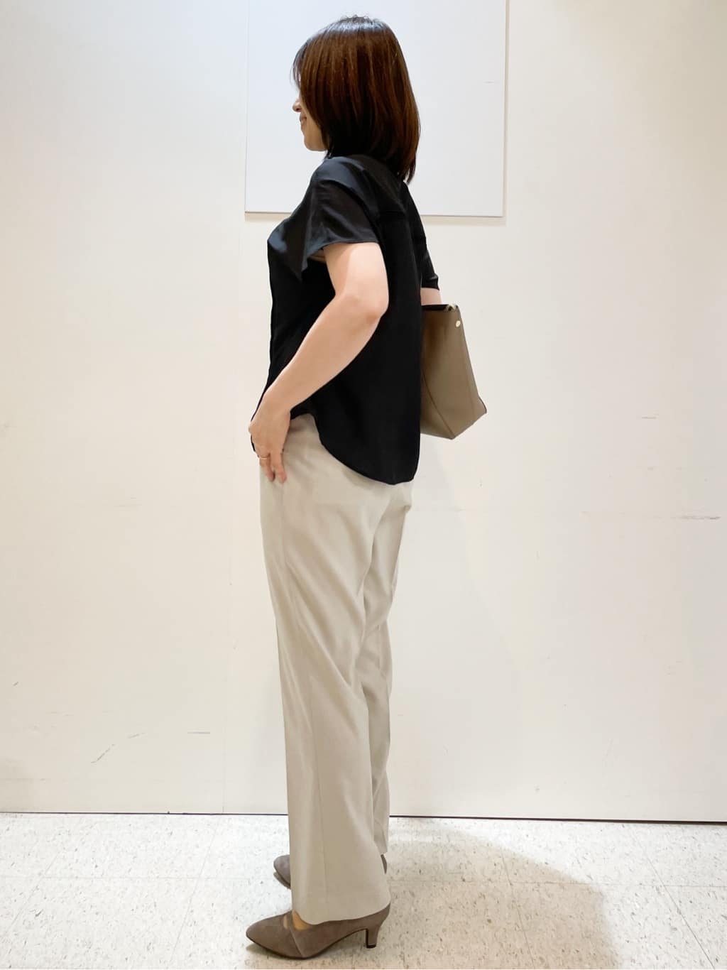 めいさんの「Reflect｜【マシンウォッシュ可】リネンライクフレアパンツ」を使ったコーディネート