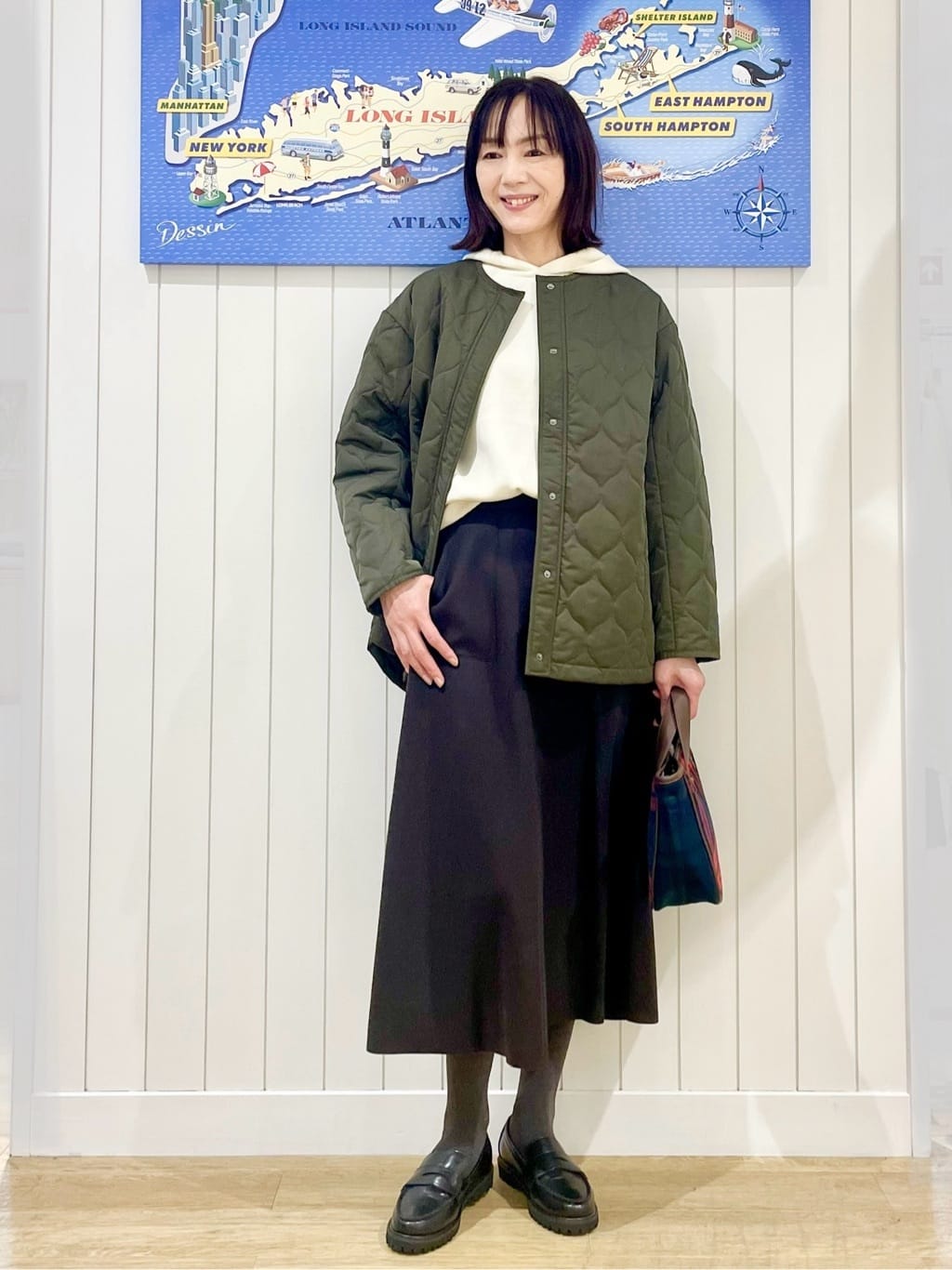 uwatokoさんの「Dessin｜【洗える／体型カバー】ちょうどいいニットパーカ」を使ったコーディネート