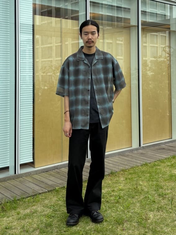 北浦歩大さんの「tk.TAKEO KIKUCHI｜◆メッシュオンブレーチェックシャツ」を使ったコーディネート