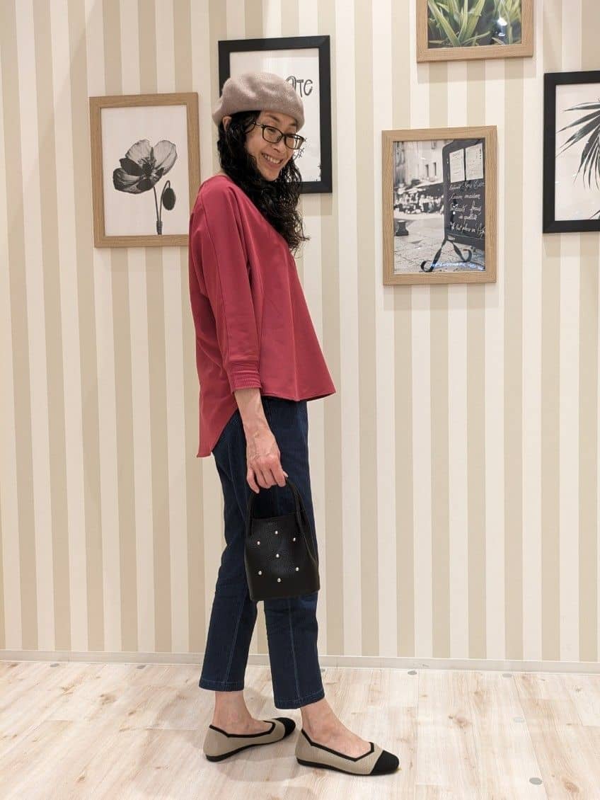 Mikiさんの「SHOO･LA･RUE｜【高レビュー/洗濯後しわになりにくい】1枚でサマ見え 8分袖ドルマンブラウス」を使ったコーディネート