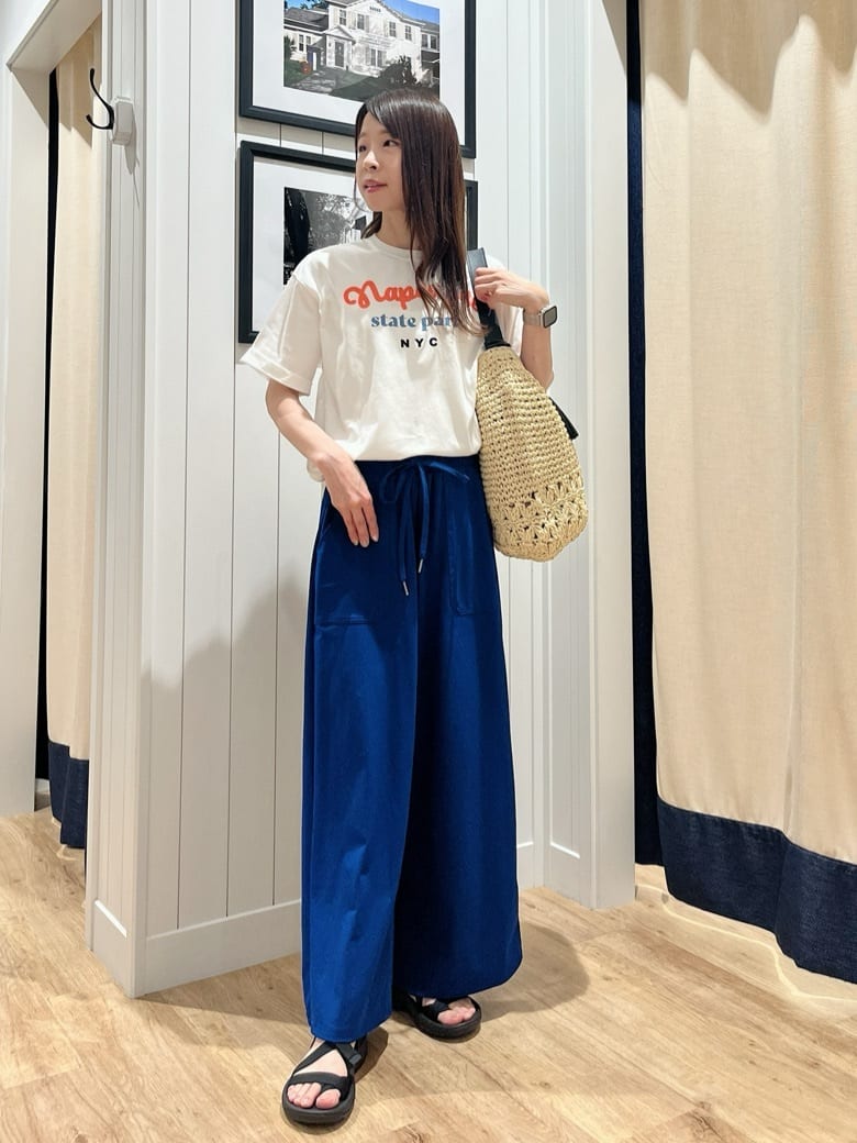 mihoさんの「Dessin｜【洗える】オーガニックコットンロゴTシャツ」を使ったコーディネート