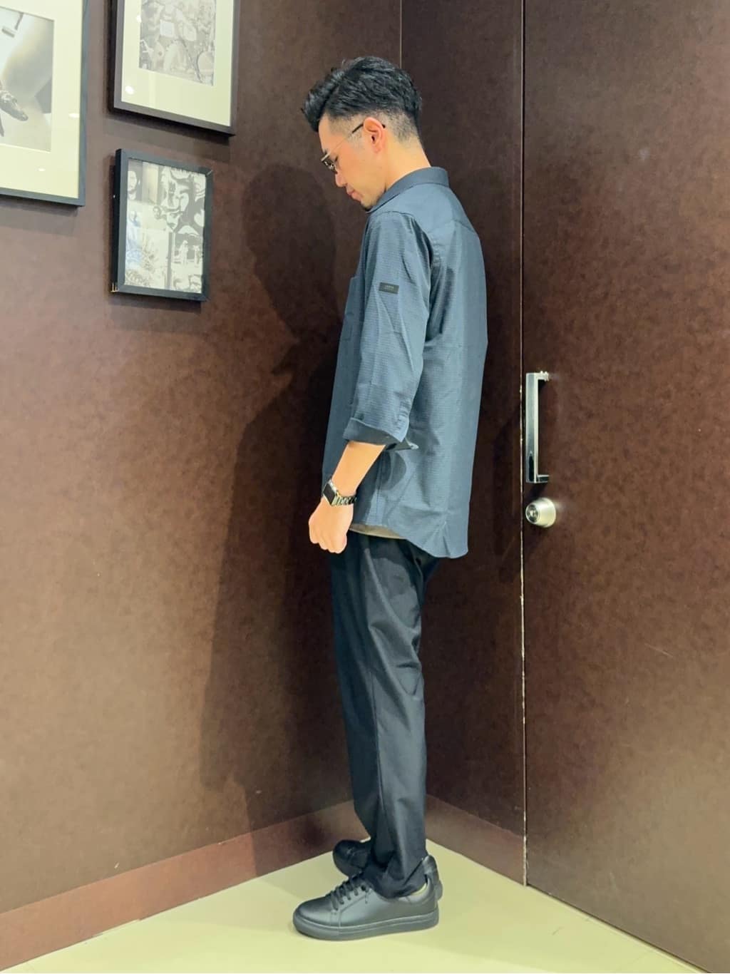 shuheiさんの「TAKEO KIKUCHI｜【COOL CITY WEAR】DotAir（R）サッカー シャツ」を使ったコーディネート