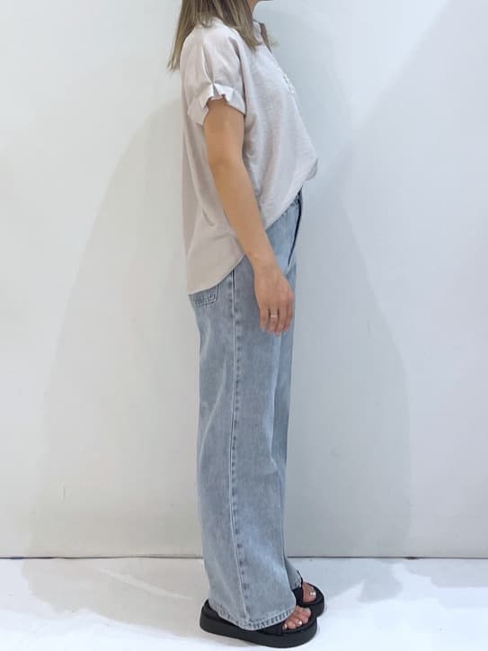 manaさんの「OPAQUE.CLIP｜《7色展開／XS-LLサイズ》タックスリーブスキッパーブラウス【洗濯機洗い可／吸水速乾／抗ピル／防シ」を使ったコーディネート