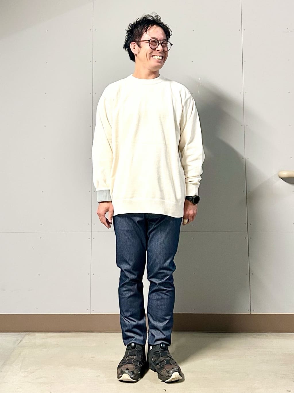 KENJI Iさんの「THE SHOP TK｜オンブレーチェックバンドカラーシャツ 【洗濯機OK】」を使ったコーディネート