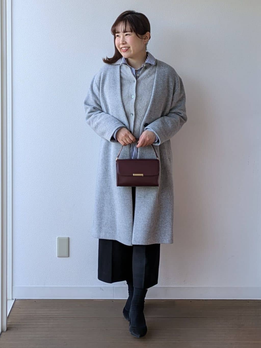 なみきさんの「UNTITLED｜【軽量／ウール混】ライトフォルム ロングコート」を使ったコーディネート