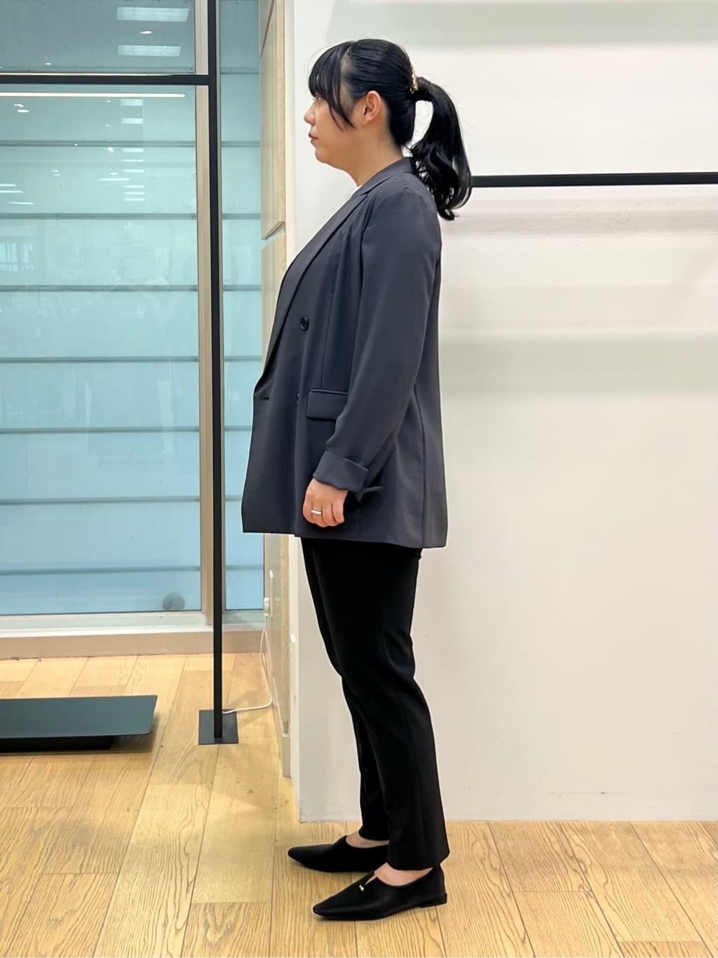 shimaさんの「INDIVI｜【軽く羽織れる！】ダブルジャケット」を使ったコーディネート