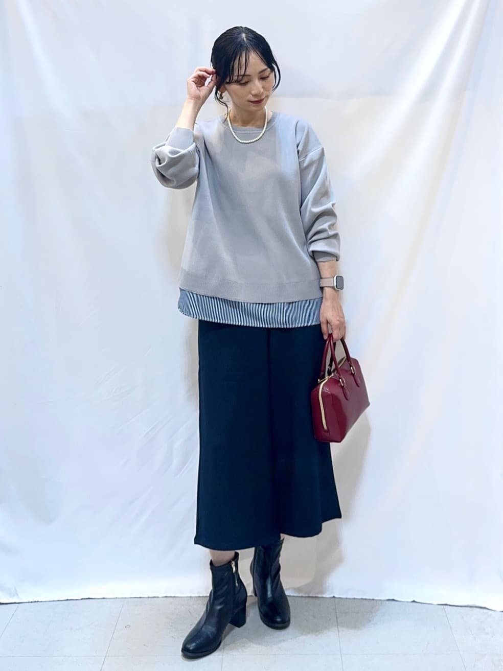 𝐇𝐢𝐫𝐨𝐦𝐢さんの「SHOO･LA･RUE｜ウエストまわりをすっきり魅せる デザインガウチョパンツ」を使ったコーディネート