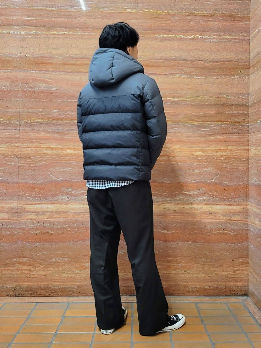 piroyaさんの「TAKEO KIKUCHI｜カラーコンビ ダウンブルゾン」を使ったコーディネート
