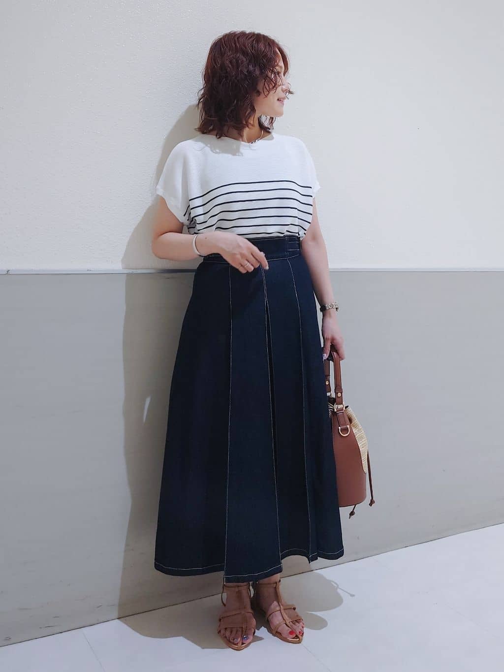 maruさんの「THE SHOP TK｜【6色展開】さらさらフレンチニット【毛玉になりにくい/洗濯機OK】」を使ったコーディネート