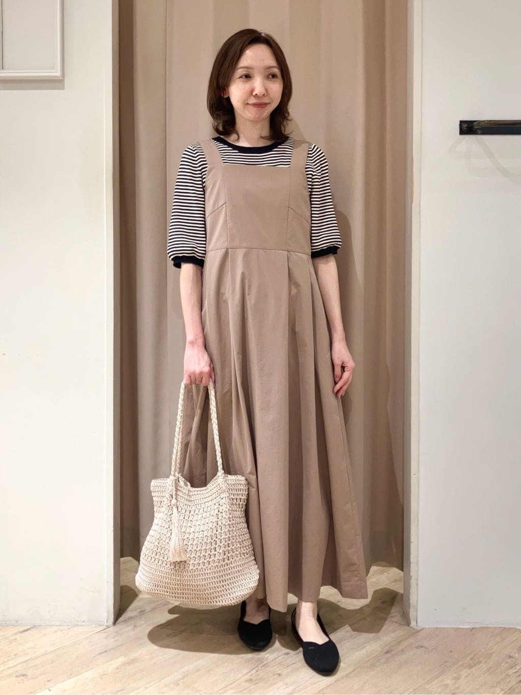kimiさんの「grove｜ひんやり多機能・やわらかドライタッチ五分袖プルオーバー」を使ったコーディネート