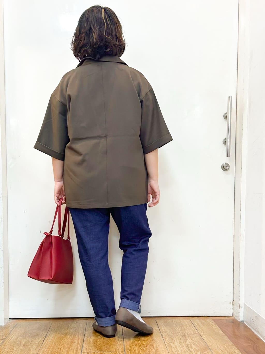haruさんの「SHOO･LA･RUE｜【セットアップ可/洗濯後しわになりにくい】5分袖テーラードジャケット」を使ったコーディネート