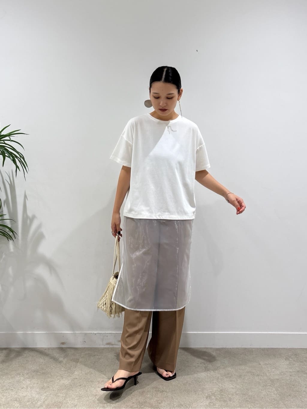 ayanoさんの「INDIVI｜シアードッキングTシャツ」を使ったコーディネート