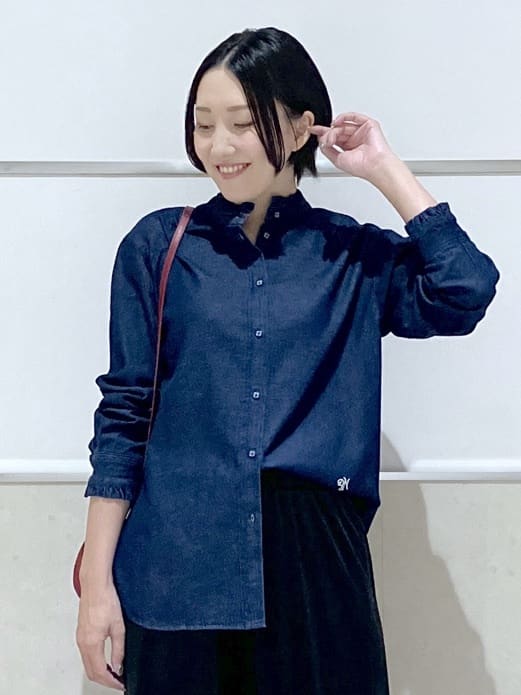 eriko さんの「Dessin｜【ウエストゴム/洗える】ベロアイージーパンツ」を使ったコーディネート
