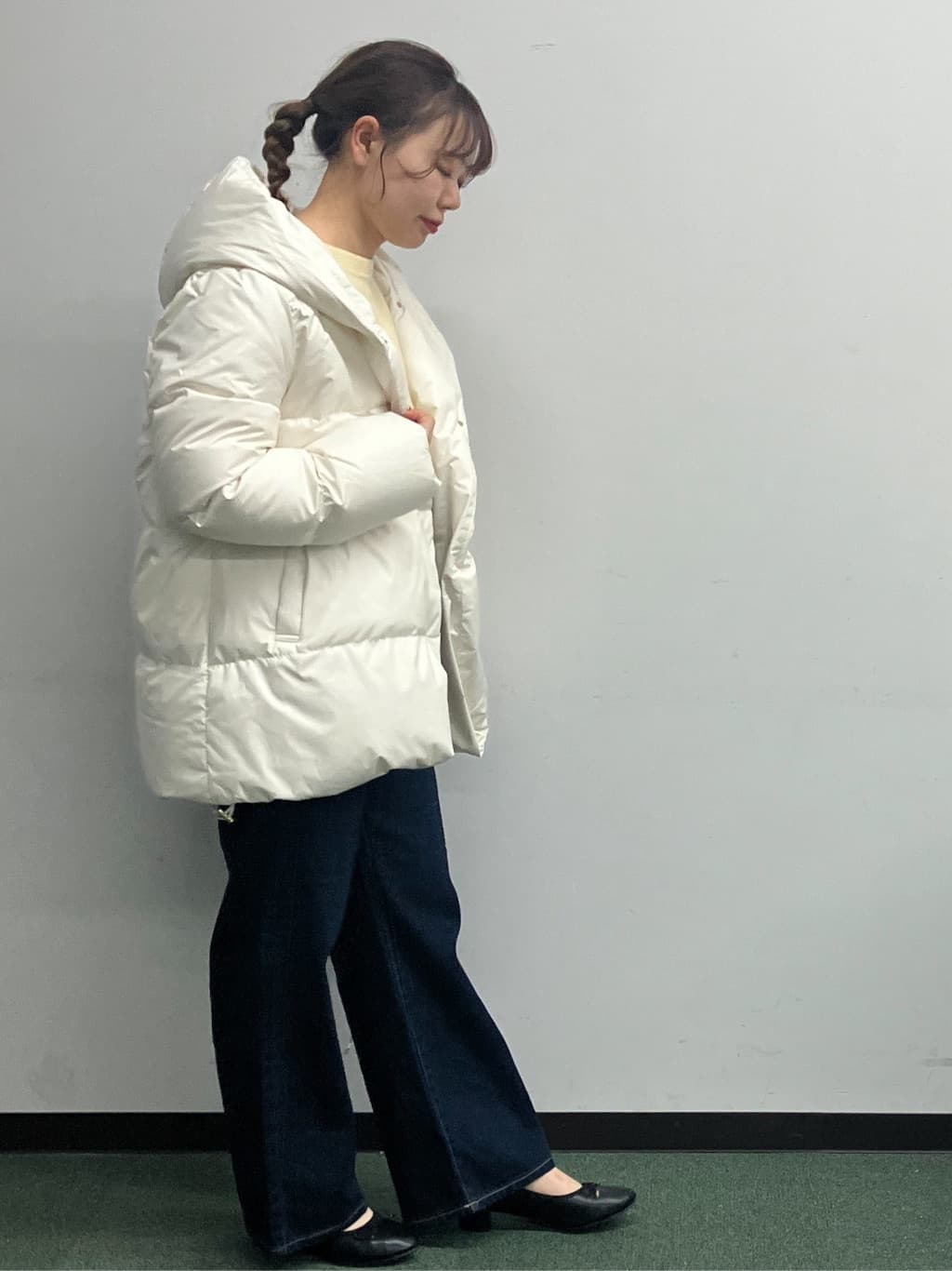 MAYUKIさんの「index｜撥水フードミドルダウンコート【防風／抗菌防臭／洗濯機OK】《S～LL》」を使ったコーディネート