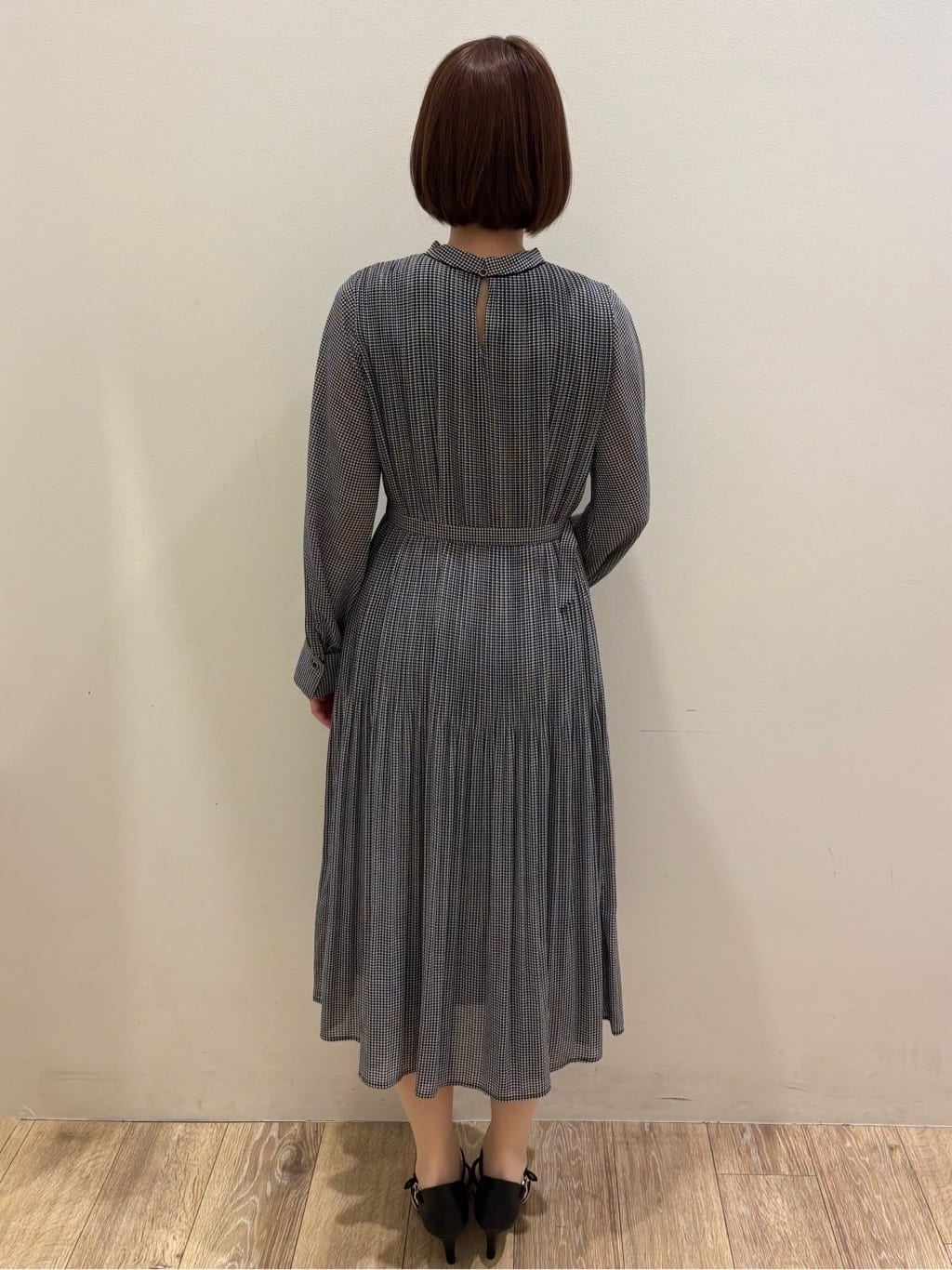 honamiさんの「index｜《5色展開／S-3Lサイズ》プリーツフレアワンピース【洗濯機OK／防シワ】」を使ったコーディネート