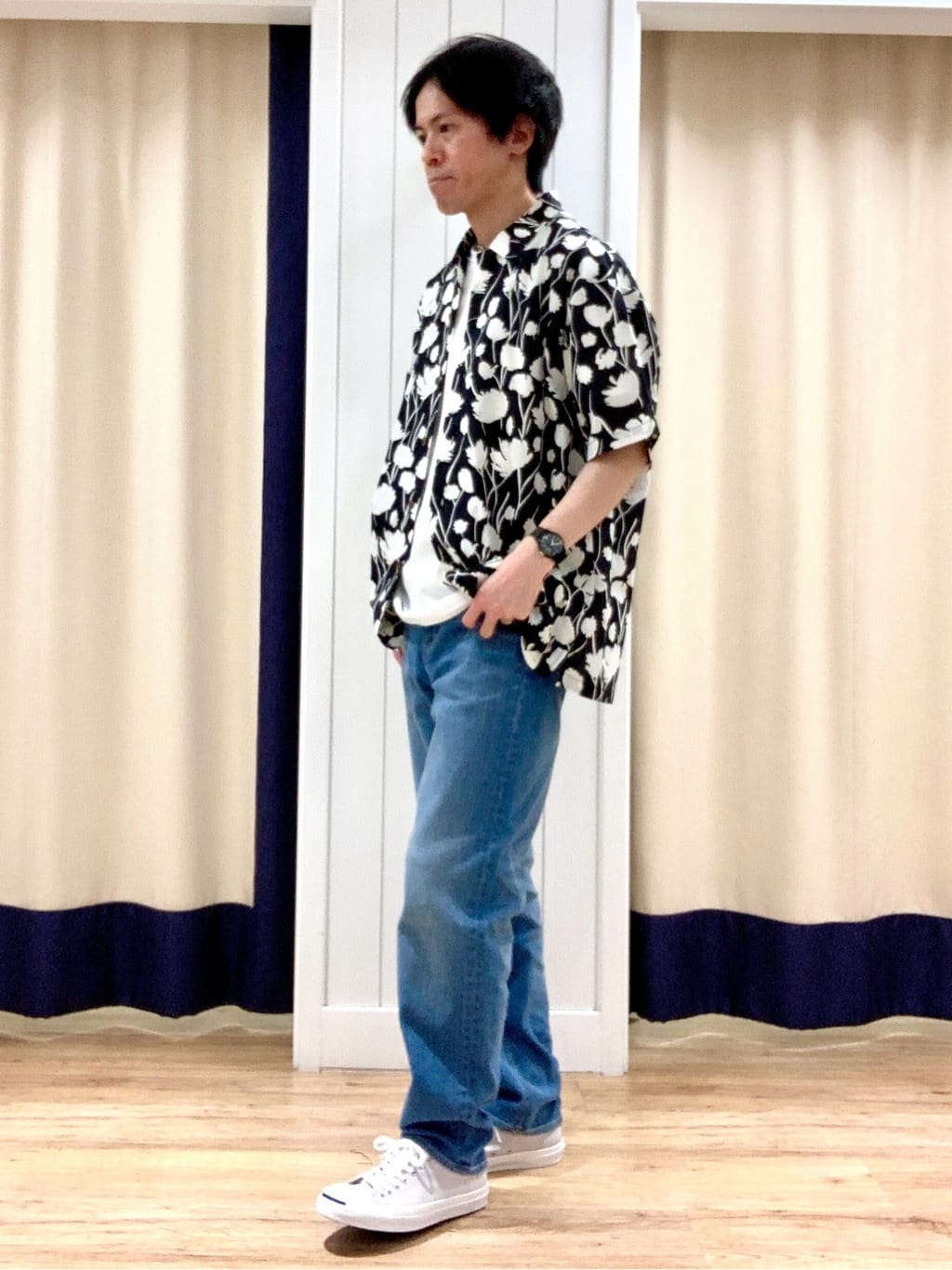 Takaさんの「Dessin｜◆【ユニセックス・洗える】テーパードデニムパンツ」を使ったコーディネート