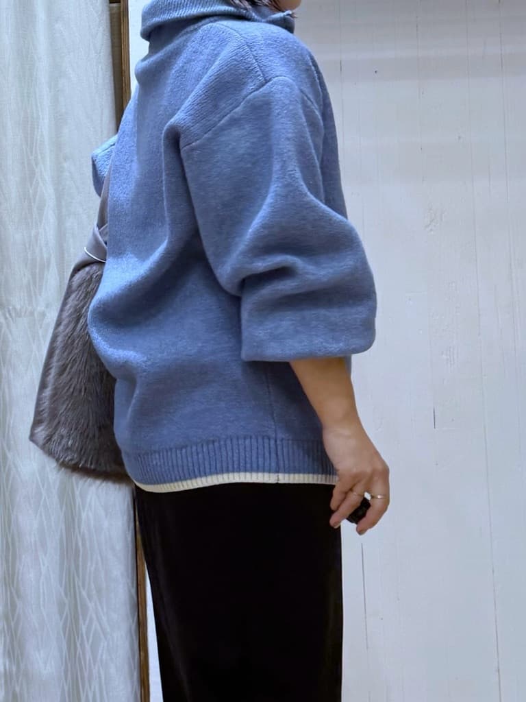 chさんの「THE SHOP TK｜【洗える】ほど良くラフで女性らしい ハーフZIPニット」を使ったコーディネート