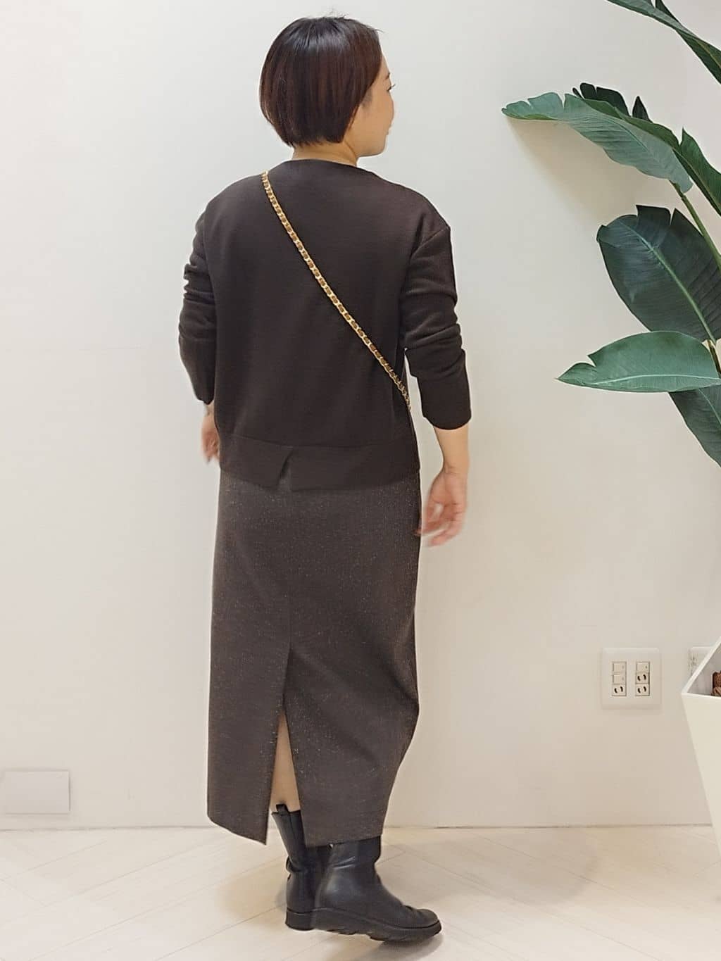 s u g iさんの「UNTITLED｜【洗える】モックネックミラノリブニット」を使ったコーディネート