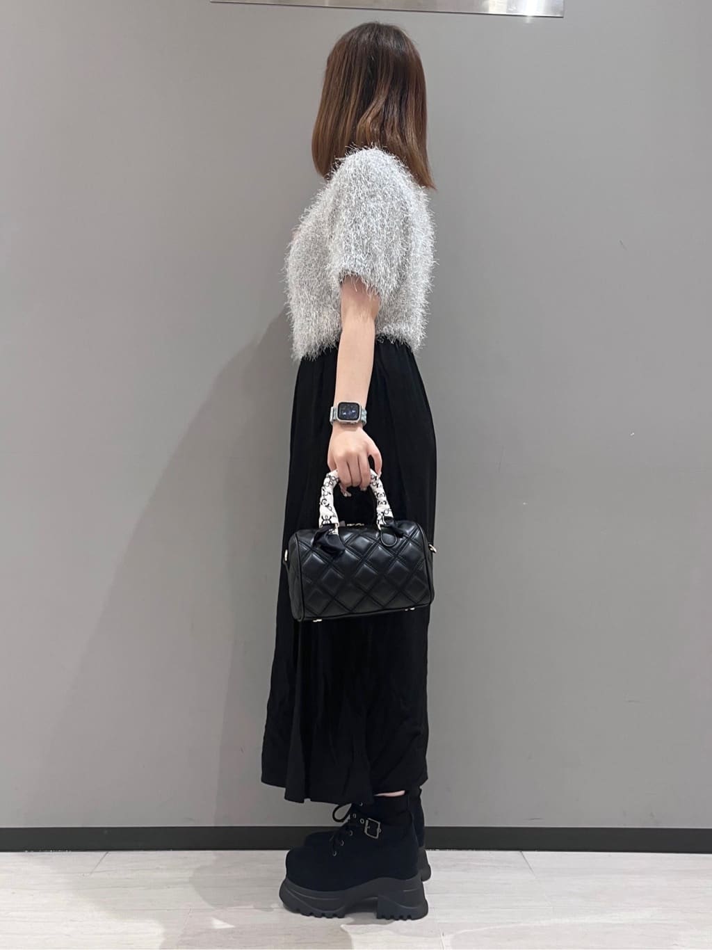 RISAさんの「ESPERANZA｜レースアップバックル厚底ブーツ」を使ったコーディネート