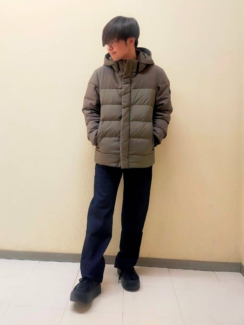 nerさんの「TAKEO KIKUCHI｜カラーコンビ ダウンブルゾン」を使ったコーディネート