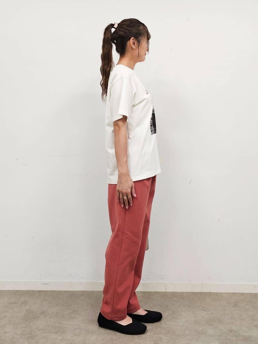 ゆゆさんの「SHOO･LA･RUE｜【S-LL/ひんやり/UV】選べる6柄でそれぞれ欲しくなる プリントTシャツ」を使ったコーディネート