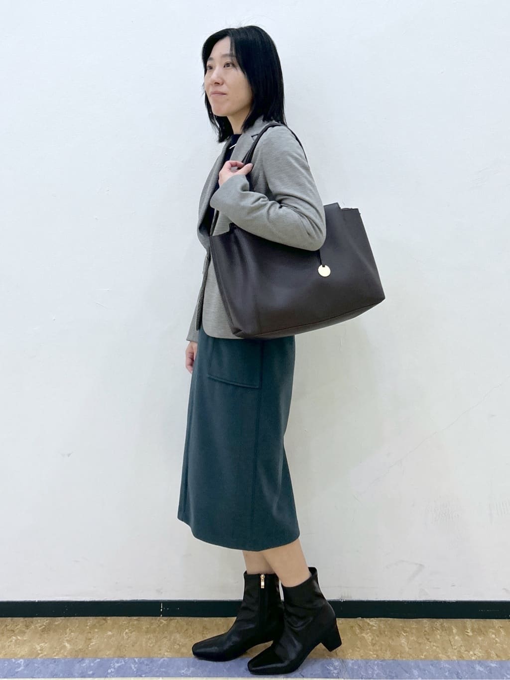 su.さんの「index｜《5色展開／XS-LLサイズ》ストレッチテーラードジャケット／セットアップ対応【イージーアイロン】」を使ったコーディネート