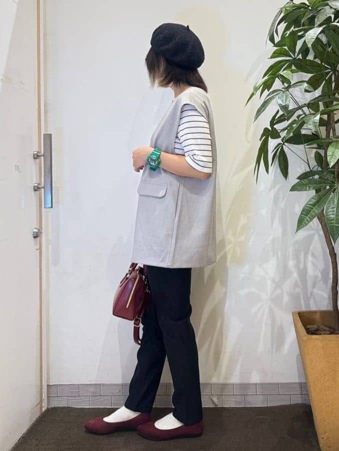 misakiさんの「SHOO･LA･RUE｜【S-LL/セットアップ可/洗濯後しわになりにくい】ダブルベスト」を使ったコーディネート