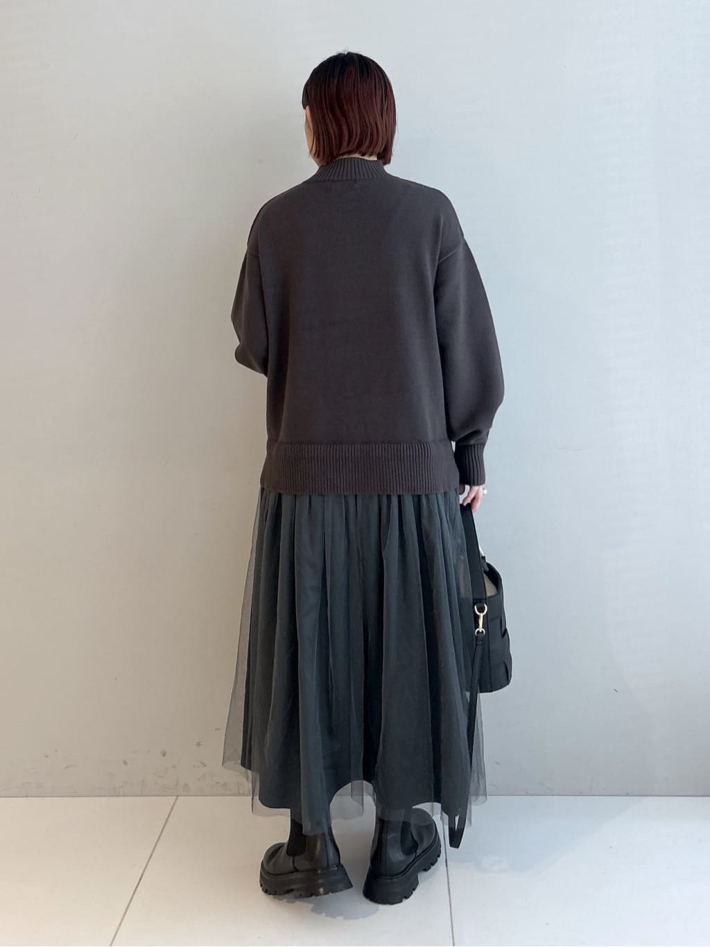 Hirokaさんの「Dessin｜【洗える】ニットチュールドッキングワンピース」を使ったコーディネート