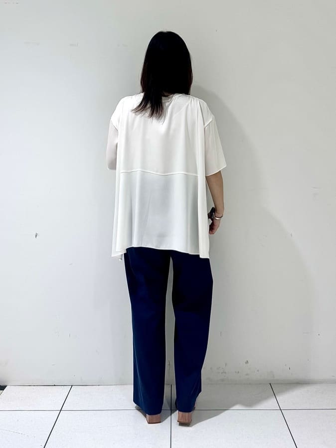 そんさんの「INDIVI｜【バックシャン】デザインTブラウス」を使ったコーディネート