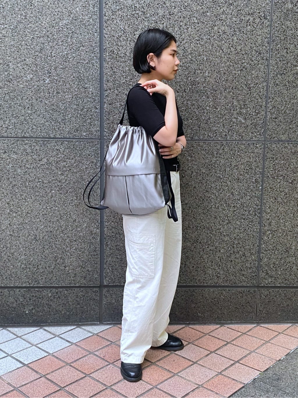 Uさんの「HIROKO HAYASHI｜LUINI SATINE（ルイーニ サティーネ）2wayナップサック」を使ったコーディネート