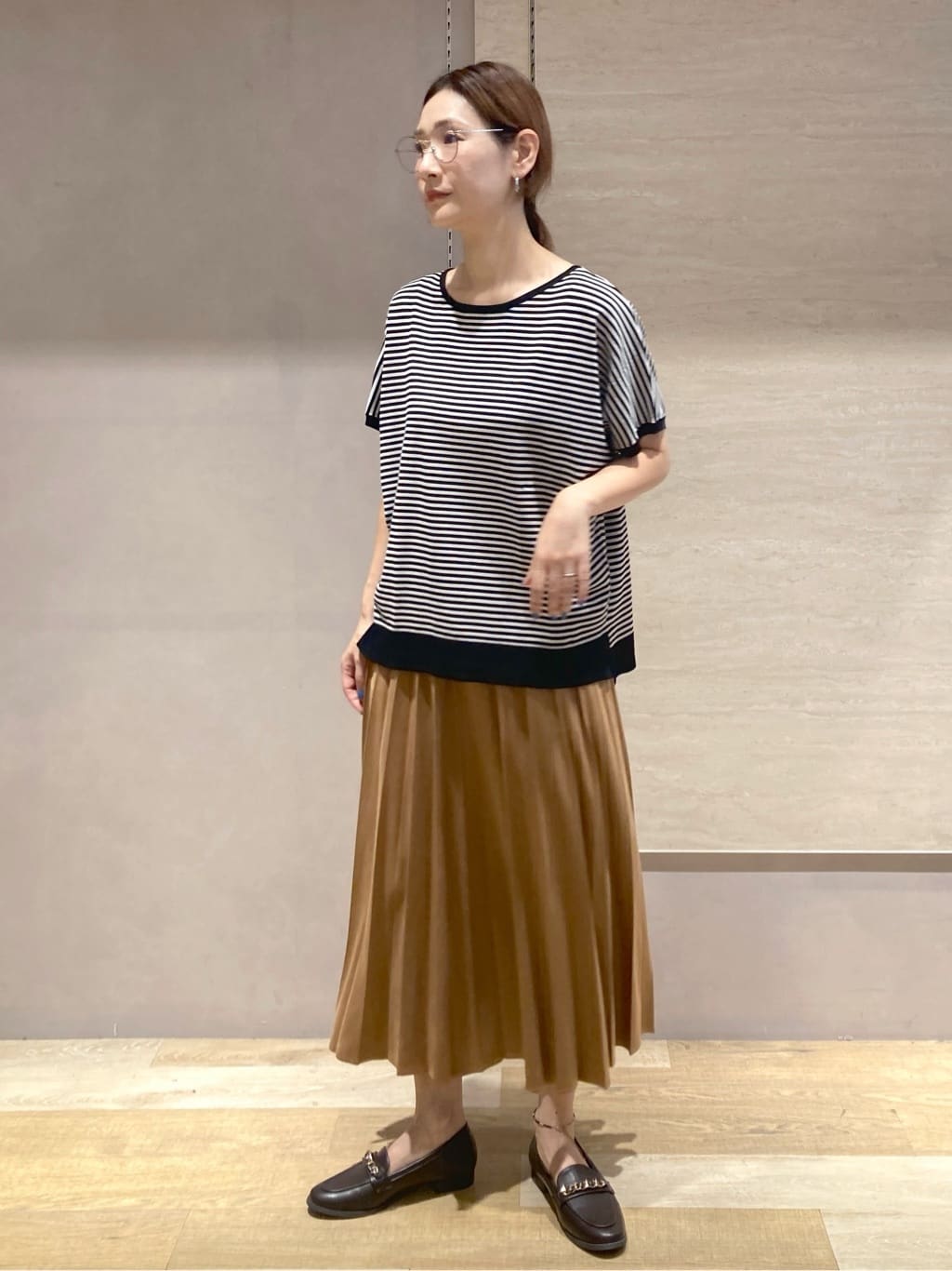 たけねぇさんの「OPAQUE.CLIP｜《6色展開／S-LLサイズ》ドルマンスリーブニット【UV／接触冷感／洗濯機洗い可／抗ピル】」を使ったコーディネート