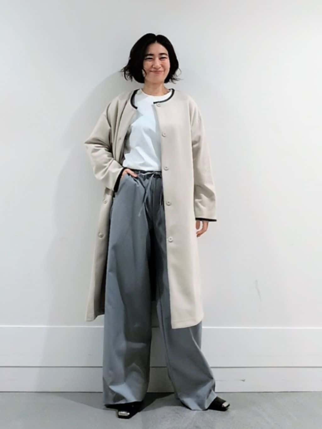 ミズタさんの「UNTITLED｜【丸首/Tシャツ風/短丈】シャギースリーブ ポンチカットソー」を使ったコーディネート