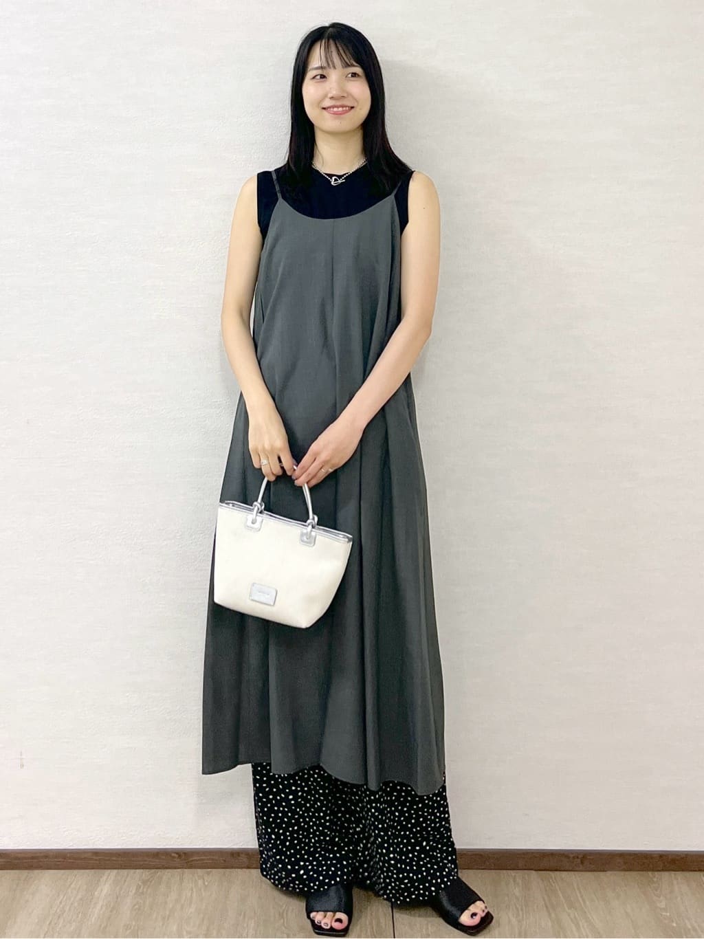 sachikoさんの「OPAQUE.CLIP｜幾何柄プリントイージーワイドパンツ／セットアップ対応【洗える】」を使ったコーディネート