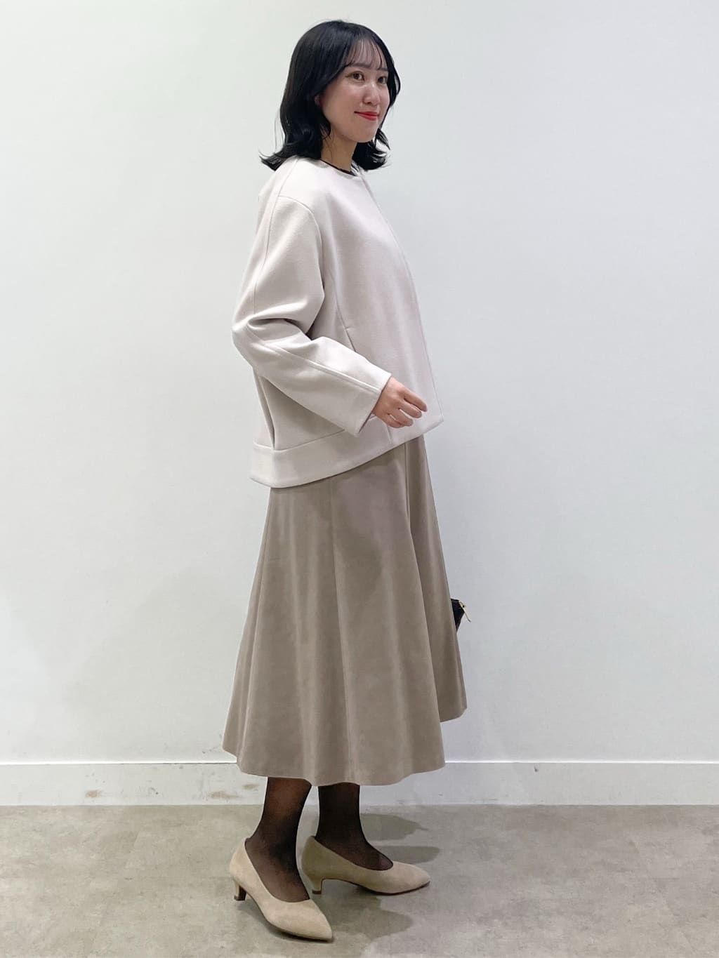 yukariさんの「Reflect｜【ゆったりシルエット】ジャージメルトンコクーンジャケット」を使ったコーディネート