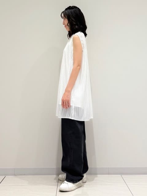 kayoさんの「INDIVI｜【洗える／セットアップ可能】ラッセルチュニック」を使ったコーディネート